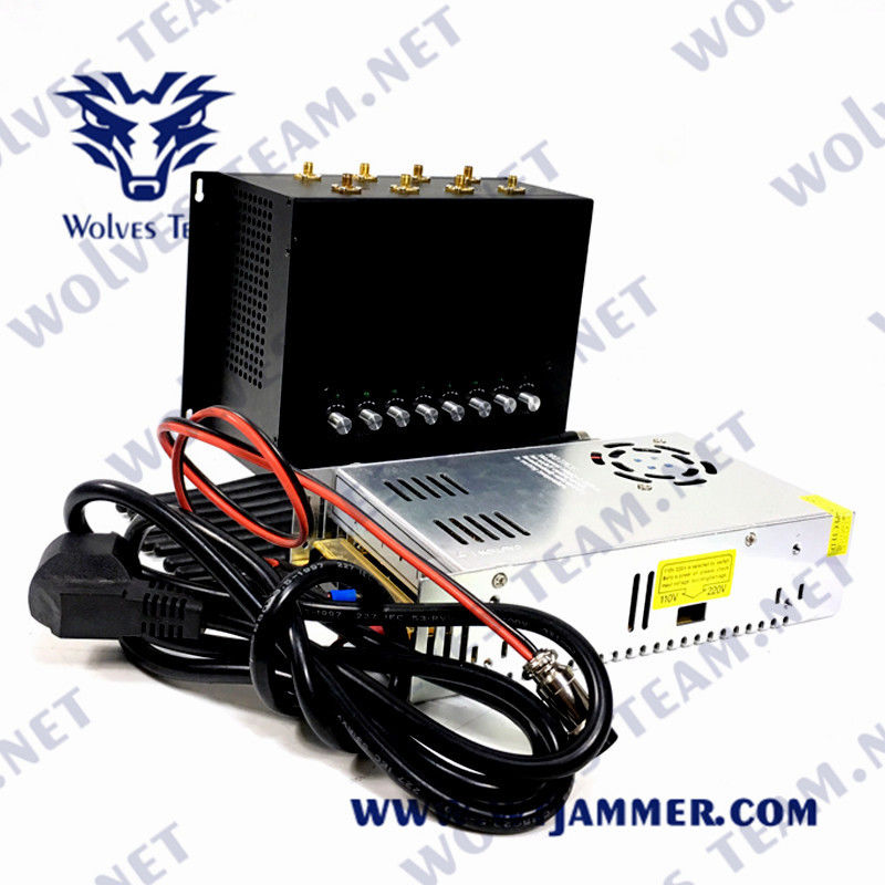 8チャネル240VAC WiFi LoJackの妨害機50m UHF VHF 3G 4G 5G GPS