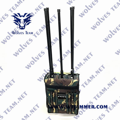 オムニディレクション アンテナ バックパック 信号妨害器 GSM 3G 4G 5G GPS WIFI UHF VHF 200m までの妨害範囲