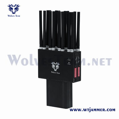 ハンドヘルドポータブル 16バンド 3G 4G 5G WiFi UHF VHF GPS ロジャック 携帯電話信号妨害器
