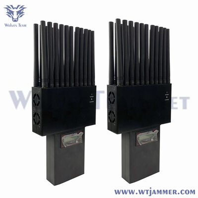室内 ハンドヘルド 22 アンテナ GSM 3G 4GLTE 5G 携帯電話ジャマー Wifi2.4g Wifi5.8g GPS uhf vhf RF 信号ジャマー