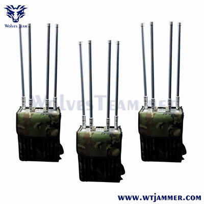 Backpack military WIFI2.4G WIFI5.8G RF400/900MHz GPSL1 Jammer Anti UAV Drone jammer