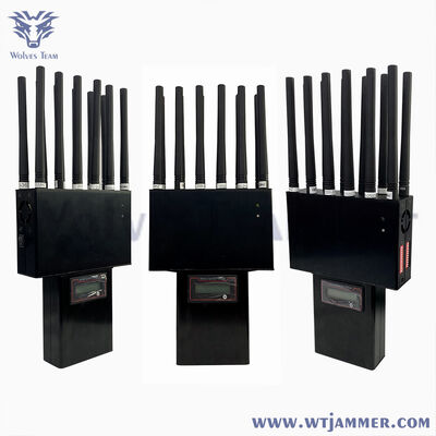 手持ちの14バンド 携帯電話信号妨害器 2G3G 4G 5G RF WIFI GPSブロック 25m