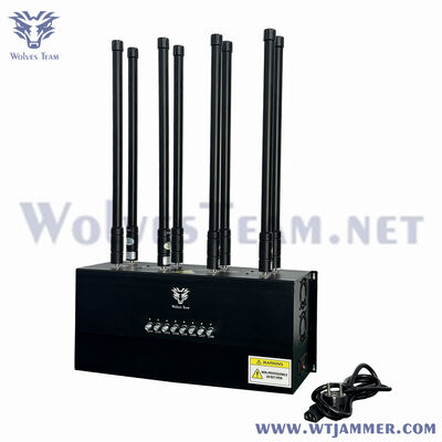 機密場所向け 20W 8チャンネル デスクトップ信号遮断装置 ハイパワー無線ブロッカー