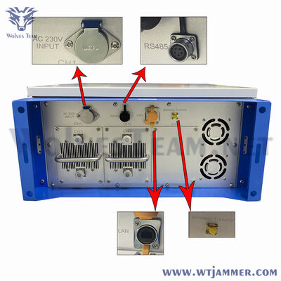 300W 6-Channel High-Power Jammer Outdoor Anti GPS 4G 5G Waterproof Blocker