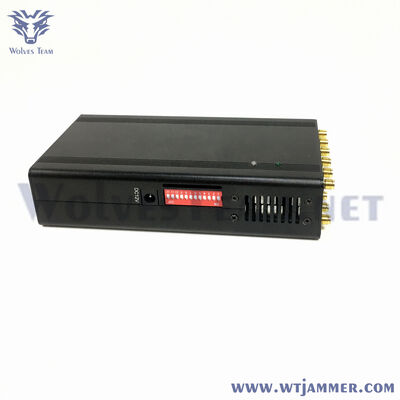 12アンテナ 12ワット ハンドヘルド パワーフル 携帯電話/GPS/4G/WiFi 信号ジャマー,UHF VHF 信号ジャマー