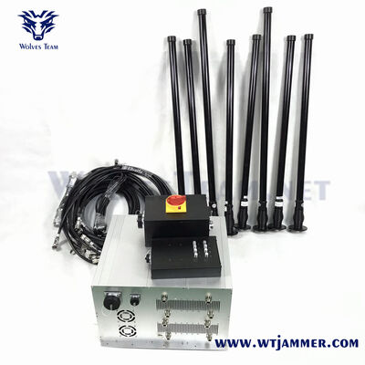 400W 8チャネル車両信号妨害器 自動周波数600MHzから5800MHz ドローン保護用