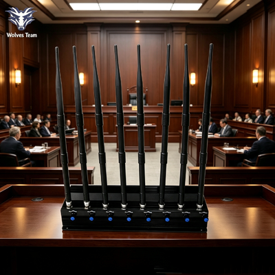 40W 8チャンネル信号ブロッカーワイヤレスジャマー、独立したスイッチ付き、防衛法執行用