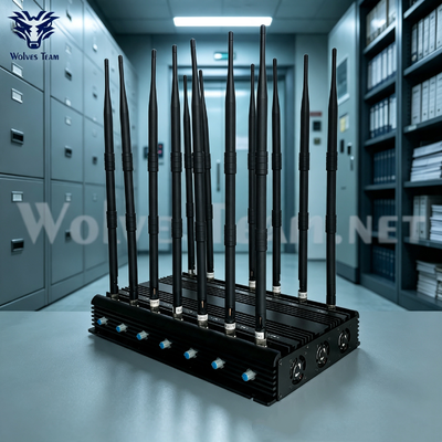 14-アンテナ調整可能ハイパワー妨害機 3G 4G 5G WiFi UHF VHF GPS Lojack およびリモートコントロール用 国家安全保障情報機関向け