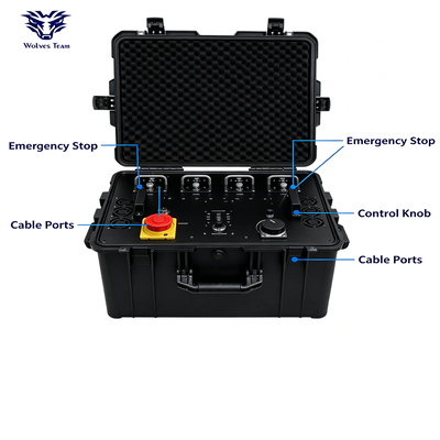 400W 8チャネルポータブルUAVジャマー ドローン対策用方向アンテナ