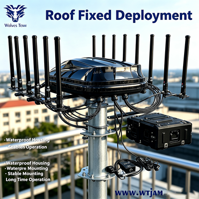 1400W 14バンド 5GおよびGPS L1 L5 防水屋外セルラーWiFi UHF VHFジャマー