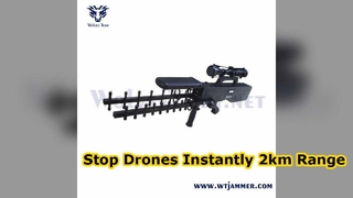 UAV 対策ガン 30 ワット 100‑240VAC ポータブル RF 抑制装置アンチドローンと機密